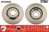 2X Bremsscheibe Trw Single DF6060S FüR A6 Audi C5 4B2 4B5 Avant 4B6 4B4 Quattro