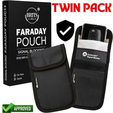 2X Car Key Signal Blocker Case Faraday Cage Fob Pouch Keyless RFID Blocking Bag