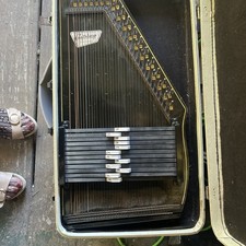 Vintage Oscar Schmidt Autoharp w/ Case Chord Bars USA Folk