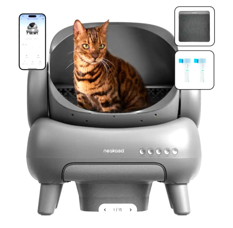 Neakasa M1 Plus Open-Top Self Cleaning Cat Litter Box, Automatic Cat Litter Box