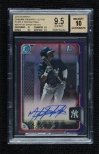 2015 Bowman Chrome Prospects Purple Refractor /250 Jorge Mateo BGS 9.5 Auto 0c54