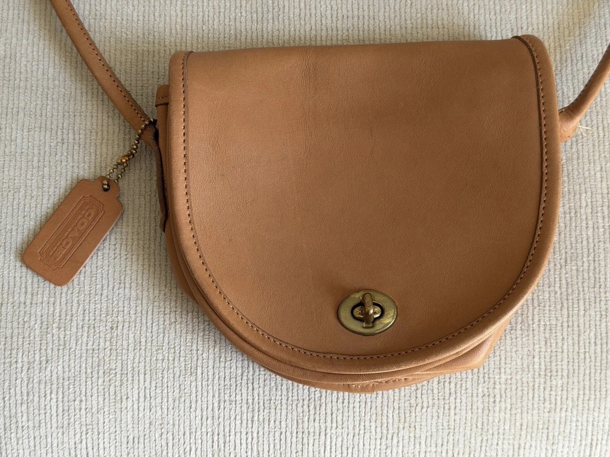 Vintage COACH MINI PURSE British Tan Leather~Watson Crossbody | eBay