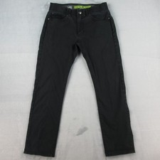 Lee Extreme Motion Mens Slim Fit Straight Leg Black Performance Pants 32x30
