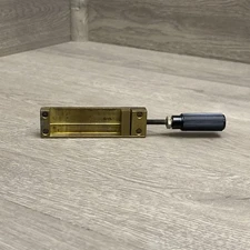 Vtg Kingsley Brass  Machine Hot Foil Stamping FONT TYPE Set HOLDER