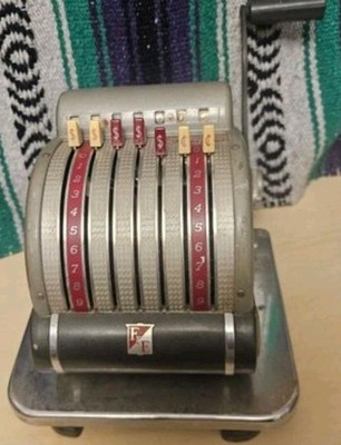 Vintage F&E Check Protector XL-3 Excel Model Hedman Company Mechanical Machine