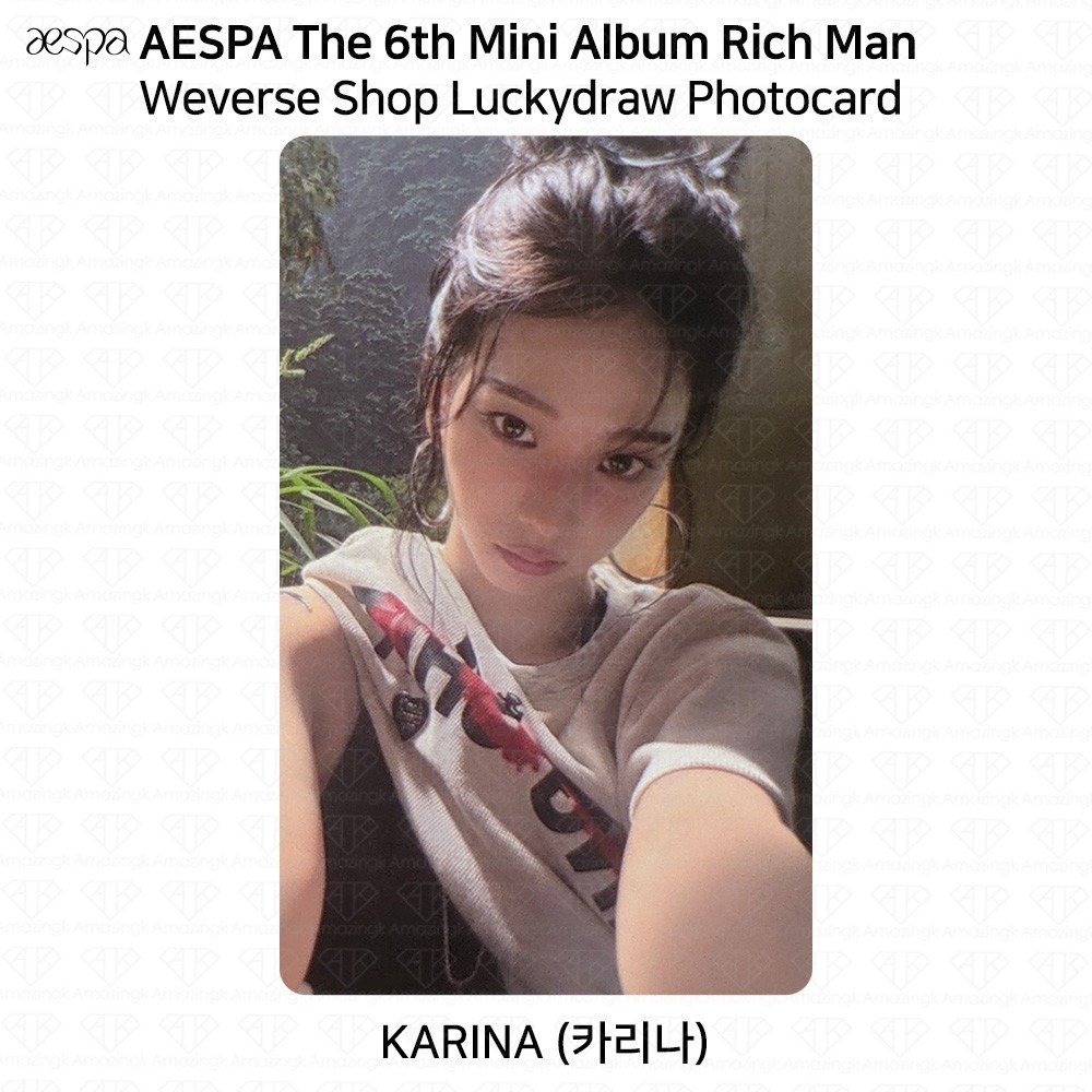 Aespa 6th Mini Album Rich Man LuckyDraw Photocard AM EL NY Weverse