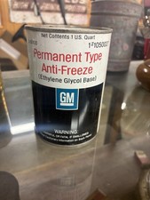 Vintage General Motors GM Antifreeze Coolant 1 Quart Metal Can -- Empty