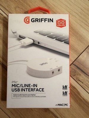 Griffin iMic USB Audio Interface for Mac/Pc with Line/Mic Input Cable
