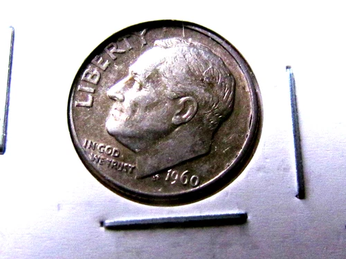 1960 D Dime - 90% silver,  Condition XF