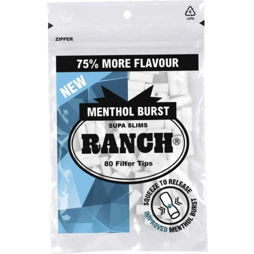 Ranch Menthol Burst 80 Filter Tip bag 6 pack (480 tips) - image 1 of 1