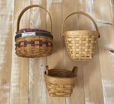 Longaberger Baskets. Lot Of 3 1997 Inaugural Basket 2001 American Cancer Society