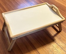 Wooden Breakfast Serving Bed Tray Lap Desk Foldable Legs