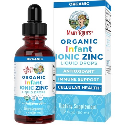 MaryRuth Organics Organic Infant Ionic Zinc Liquid Drops | Zinc Sulfate for Immu
