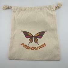 Highrack Butterfly Drawstring Dust Bag Boho Hippie Pouch Canvas 9x8