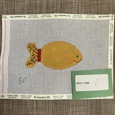 Handpainted Needlepoint Canvas Goldfish Must Read Description