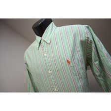 Polo Ralph Lauren Button Up Dress Shirt Mens Large Striped Long Sleeve Cotton