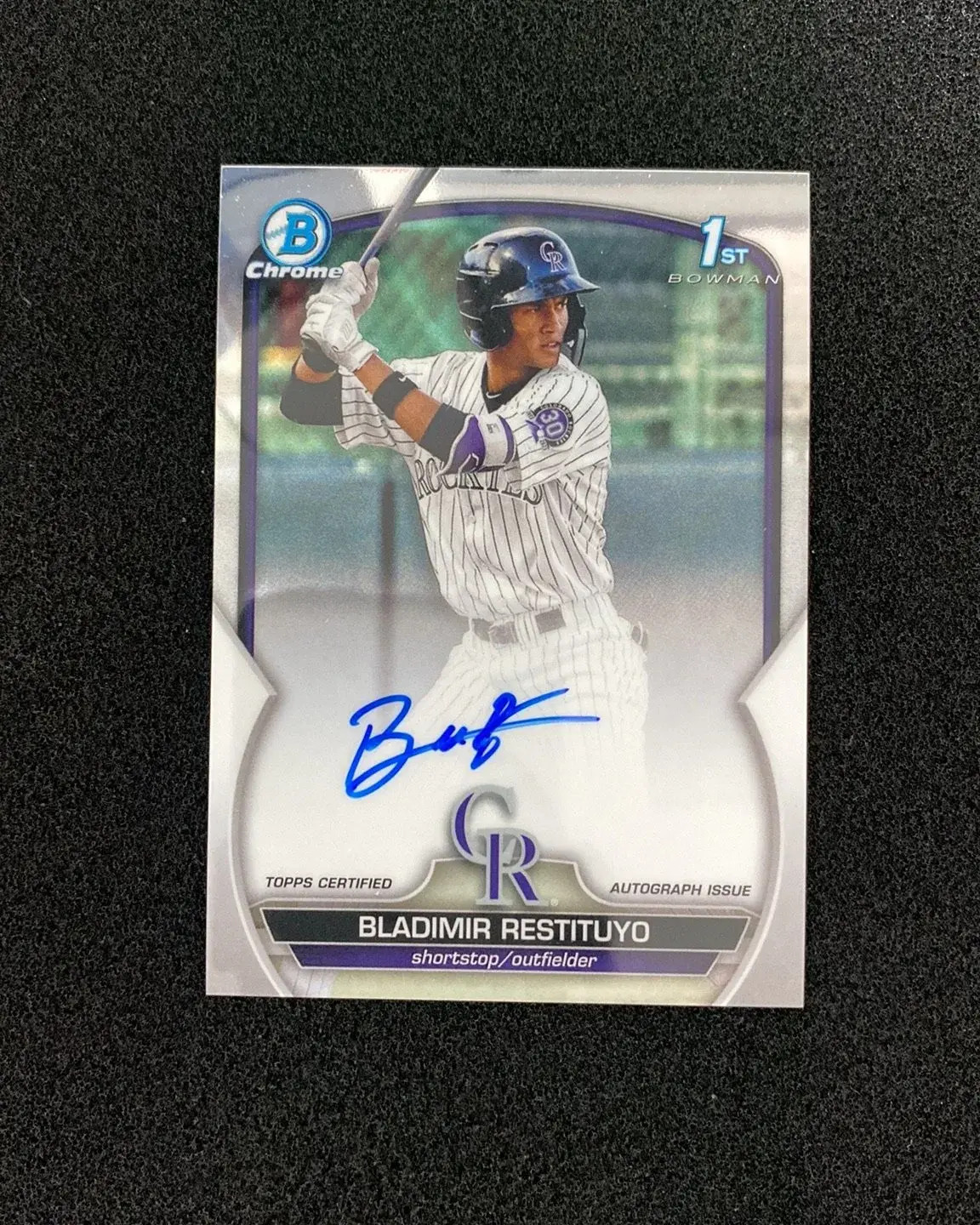 2023 Topps Bowman Chrome #CPA-BR Bladimir Restituyo 1st Auto Rockies FR28
