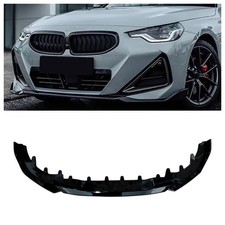 Gloss Black Front Bumper Lip Spoiler For 2022-26 Bmw G42 M235i M240i 220i Coupe