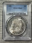 1881 MORGAN DOLLAR PCGS MS63