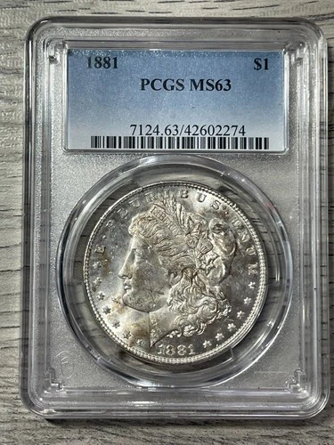 1881 MORGAN DOLLAR PCGS MS63