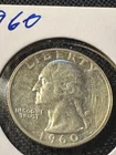 1960 SILVER WASHINGTON QUARTER   E/F TO AU      N126