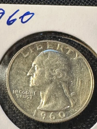 1960 SILVER WASHINGTON QUARTER   E/F TO AU      N126
