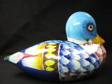 Ceramic Duck Figurine - Melior - Italy - Cottura - 7.25" x 3.25" x 4.35"