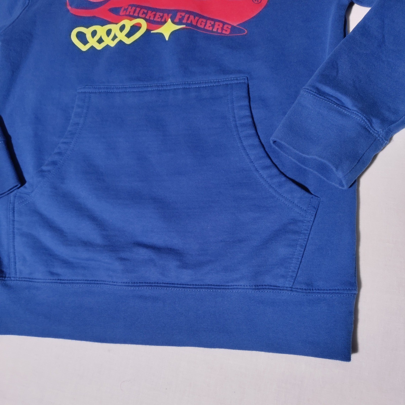 Raising Canes Chicken Fingers Hoodie Blue Pullover Sweatshirt Small - Imperfect