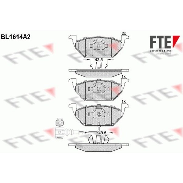 FTE 9010250 Bremsbelagsatz FüR VW Skoda Seat Audi Leon Toledo Altea Ibiza SC A3-image