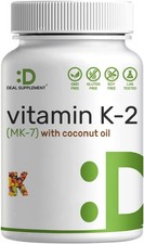 DEAL SUPPLEMENT Vitamin K2 MK-7 200mcg Per Serving, 240 Coconut Oil Softgels...