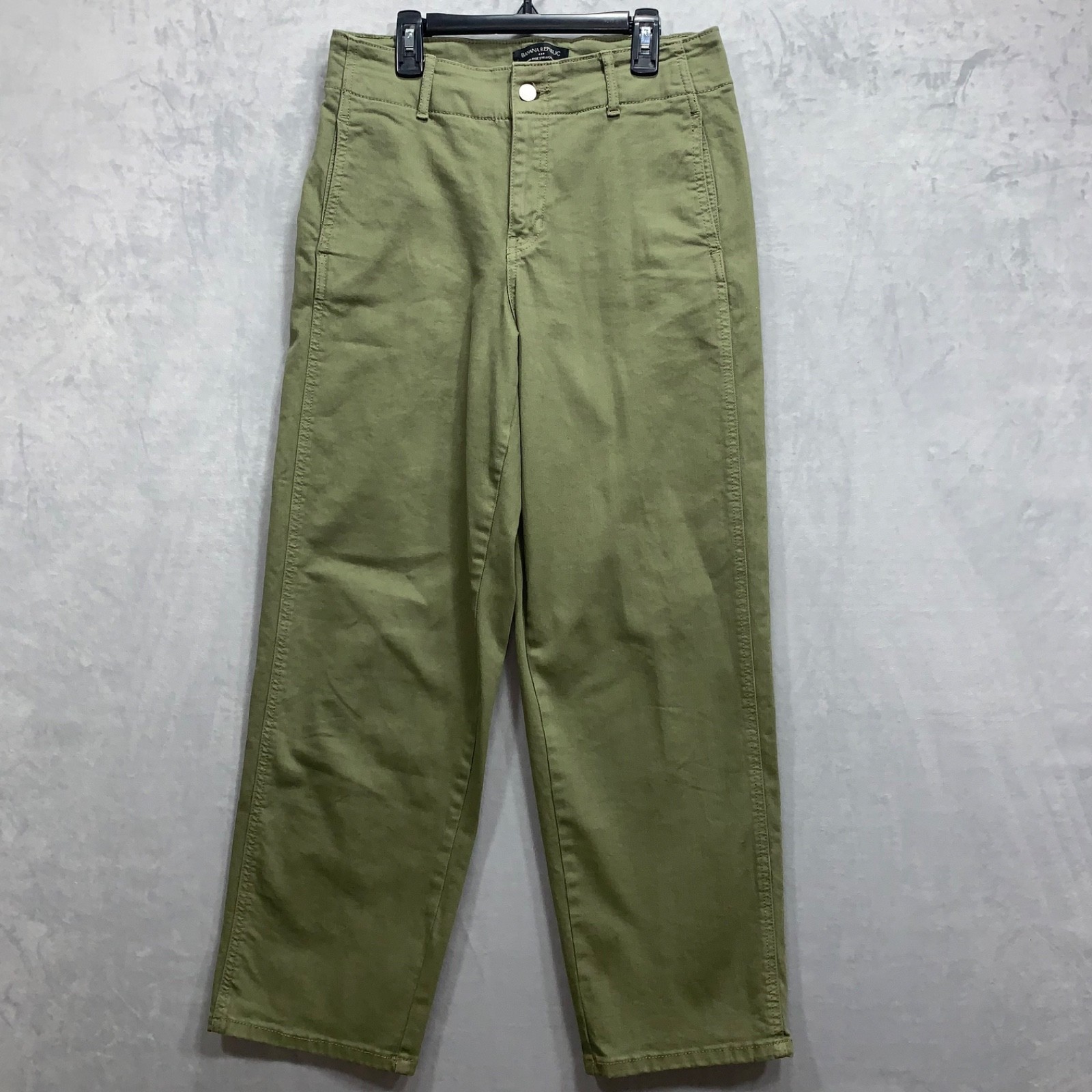 Banana Republic Olive Green High-Rise Straight Fit Jeans 26/