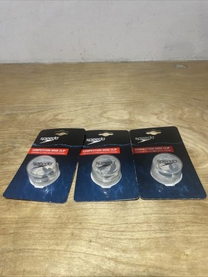 3PK Speedo Unisex Adult Liquid Comfort Nose Clip Black