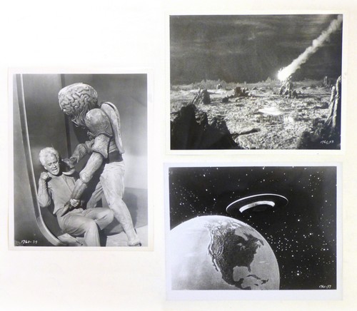 1955 Universal Sci-Fi "THIS ISLAND EARTH" PHOTO Lot of 3 Exeter METALUNA!! - 第 1/1 張圖片