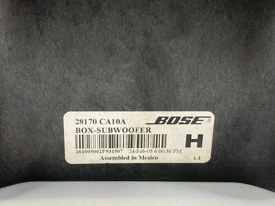 07 Nissan Murano Bose 28170CA10B Rear Subwoofer OEM for sale
