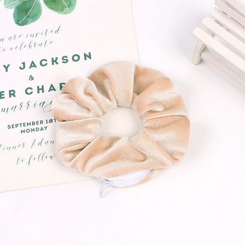 Bolsillo con cremallera de terciopelo con cremallera almacenamiento para cabello chirriantes bobble elástico para cabello - Imagen 13 de 29