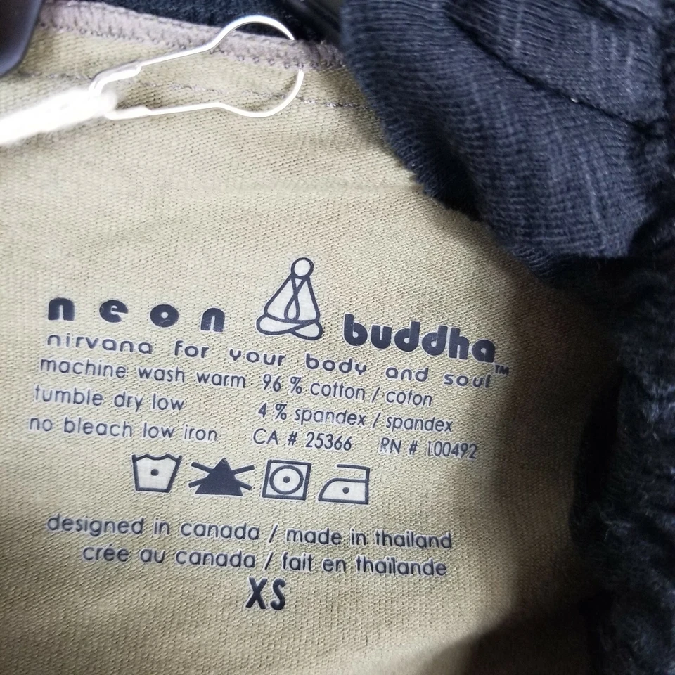 Chaqueta Blazer Neon Buddha Mujer Caqui Negro Manga Larga Algodón Botón Frontal XS Foto 4 de 4