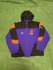 Vintage Apex Phoenix Suns NBA Basketball Puffer Jacket Size Large DAMAGE 90’s