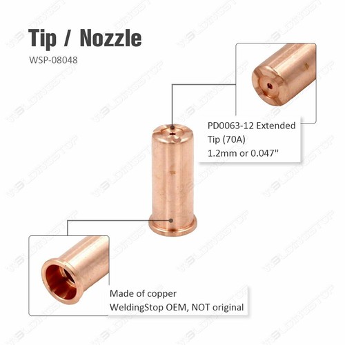 48 PIEZAS Nuevo Consumibles Antorcha Plasma Eastwood Versa Cut 60A Alta Calidad Para-CB70 - Imagen 10 de 11