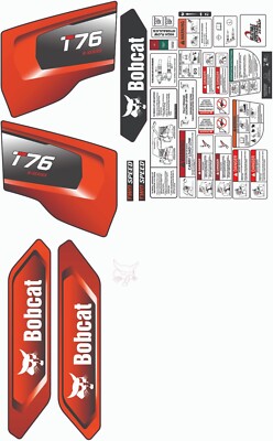 Fits Bobcat T76 Decal Kit Skid Steer / safety decals 3M VINYL / FREE SHIPPING