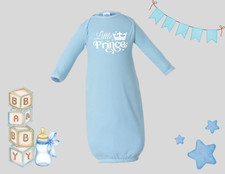 Baby Boy Little Prince Rib Layette Newborn Gift Light Blue Welcome Baby
