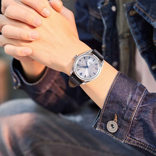Correa de reloj de cuero de grano superior WOCCI 17 18 19 20 21 22 24 26 mm para hombre - Imagen 48 de 115