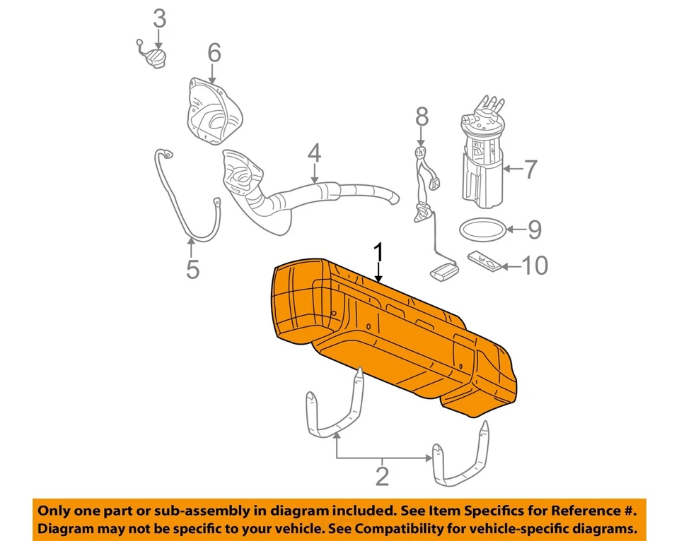 Chevrolet Suburban 2500 2000 2001 2002 OEM tanque de combustible trasero con bomba 8,1 L 4x4 Foto 3 de 4