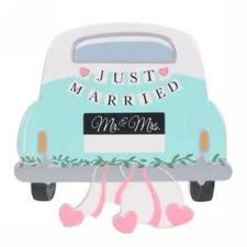 Personalized Christmas Ornament Just Married Car/Wedding