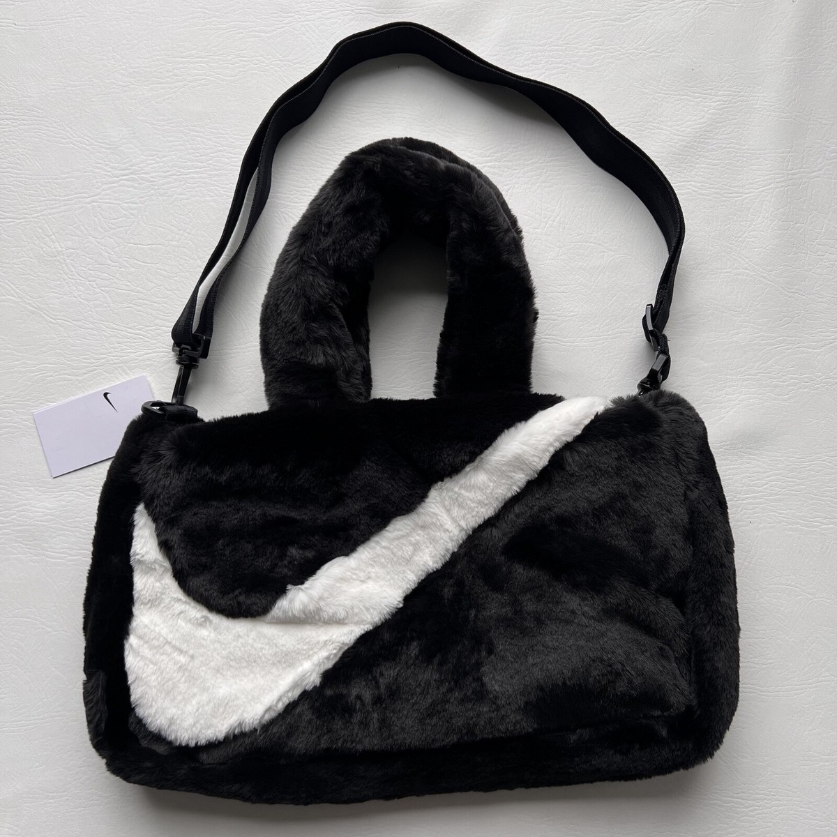 Nike Sportswear Faux Fur Tote Bag Faux Fur Black