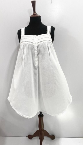 SoieRose White 100% Cotton Victorian Nightgown-SR1001 - Picture 2 of 11
