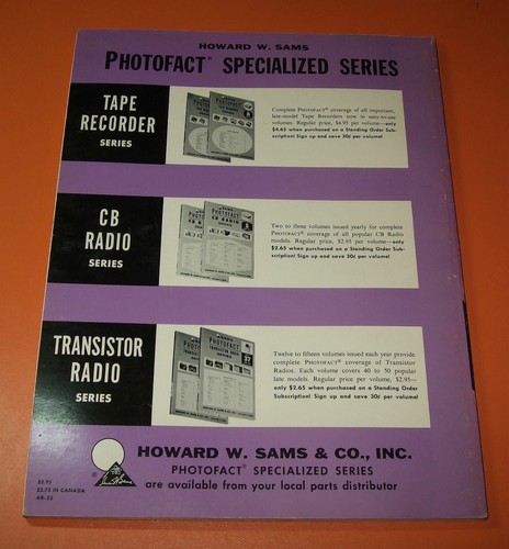 Sams Photofact Radio samochodowe Seria AR- Radio tranzystorowe Serwis TSM- Instrukcja U-PICK - Zdjęcie 88 z 378