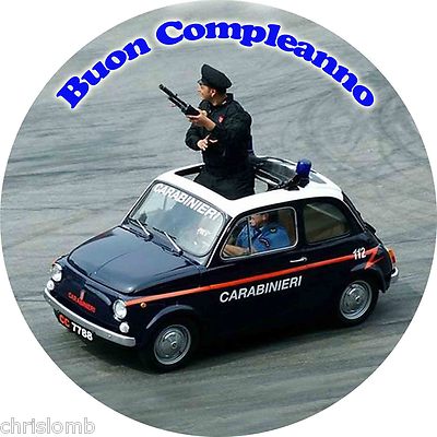 CARABINIERI Waffel Tortendeko Hostie oder Zucker personalisiert 