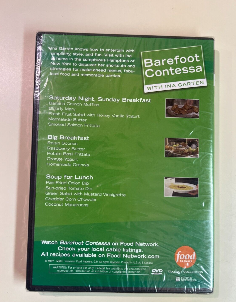Barefoot Contessa with Ina Garten 4 DVD Lot, Food Network