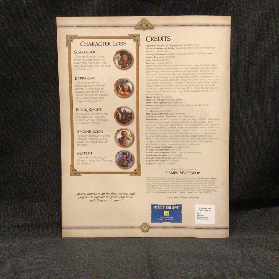 Talismán REVISADO 4º Libro de Reglas de Expansión THE CATACLYSM Oficial Extra/Reemplazo Foto 2 de 4