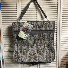 Vintage Jordache Floral Tapestry Garment Hanging Travel Luggage Bag 49  x22  New 